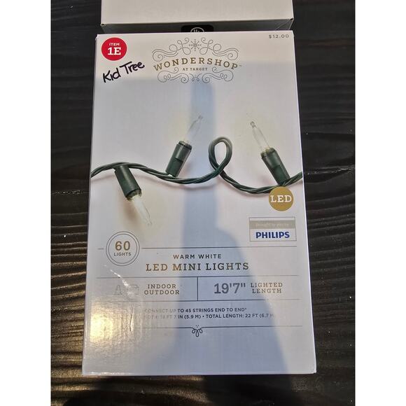 2 Boxes - Target Wondershop Warm White LED Mini Christmas Lights | 60 Lights - Picture 2 of 4